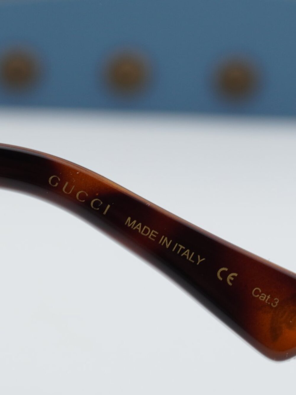 Gucci GG0163S 002 Women Square Sunglasses - Havana / Brown - Picture 10 of 11